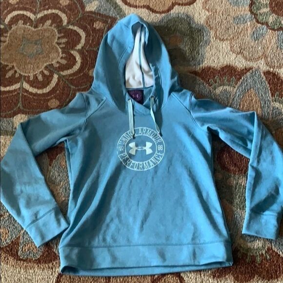 EUC WOMEN’S UNDER ARMOUR LARGE HOODED SWEATSHIRT - Picture 1 of 5